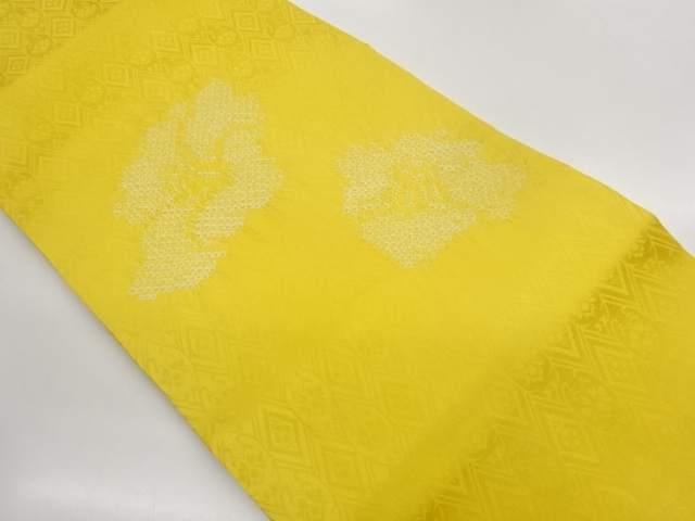 JAPANESE NAGOYA OBI / SHIBORI / ABSTRACT FLOWER